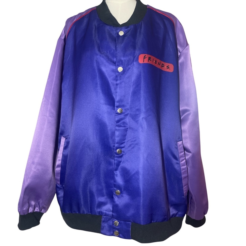 Friends‎ Central Perk Satin Varsity Jacket 2XL Purple Licensed CultureFly